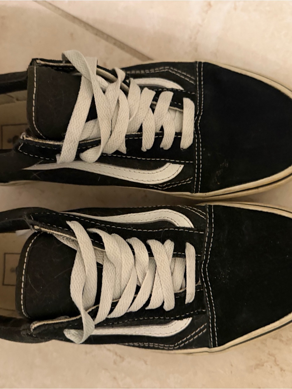 Vans Black & White Low-Top Skate Sneakers size 8.0 Men